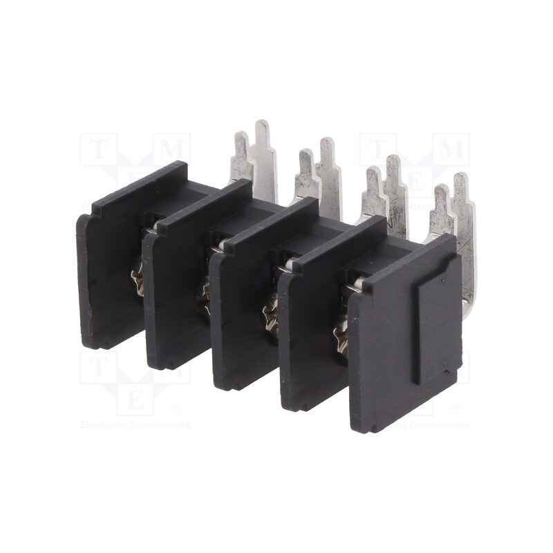 1 pcs x DEGSON ELECTRONICS - DG66RT-04P-13-00AH - PCB terminal block, angled 90°, 11mm, ways: 4, on PCBs, 4mm2, 32A