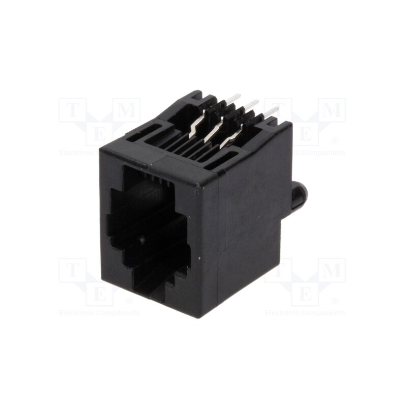 1 pcs x TE Connectivity - 5520425-3 - Socket, RJ12, PIN: 6, Layout: 6p6c, THT, straight, 16.51mm