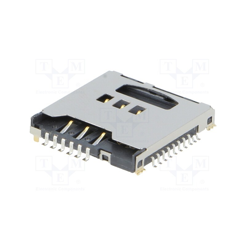 1 pcs x ATTEND - 112G-TA00-R - Connector: for cards, microSD,SIM, SIM + microSD, SMT