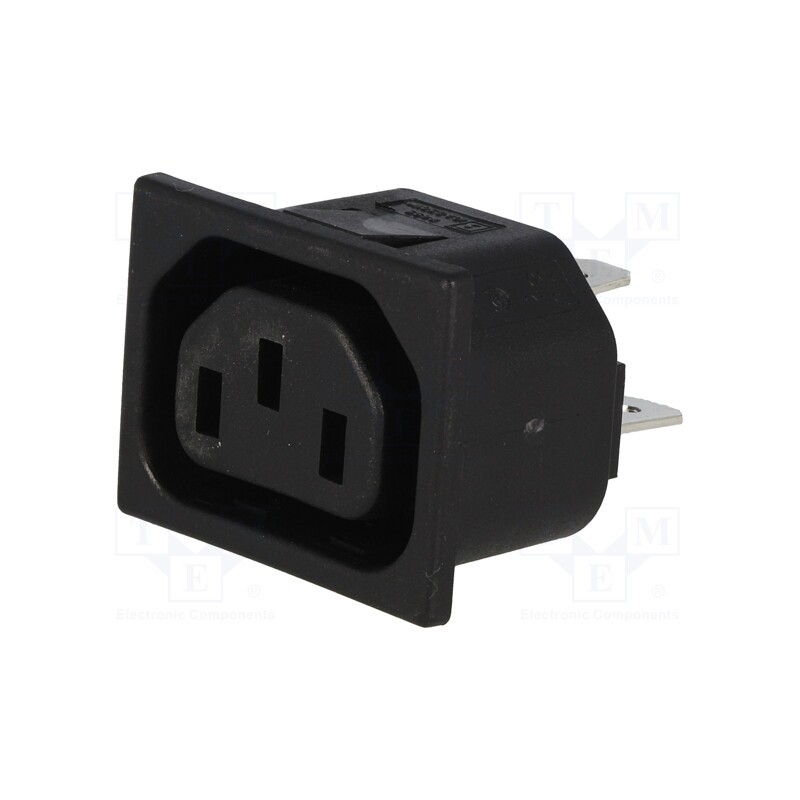 1 pcs x BULGIN - PX0695/10/63 - Connector: AC supply, socket, female, 10A, 250VAC, C13 (F), max.1mm