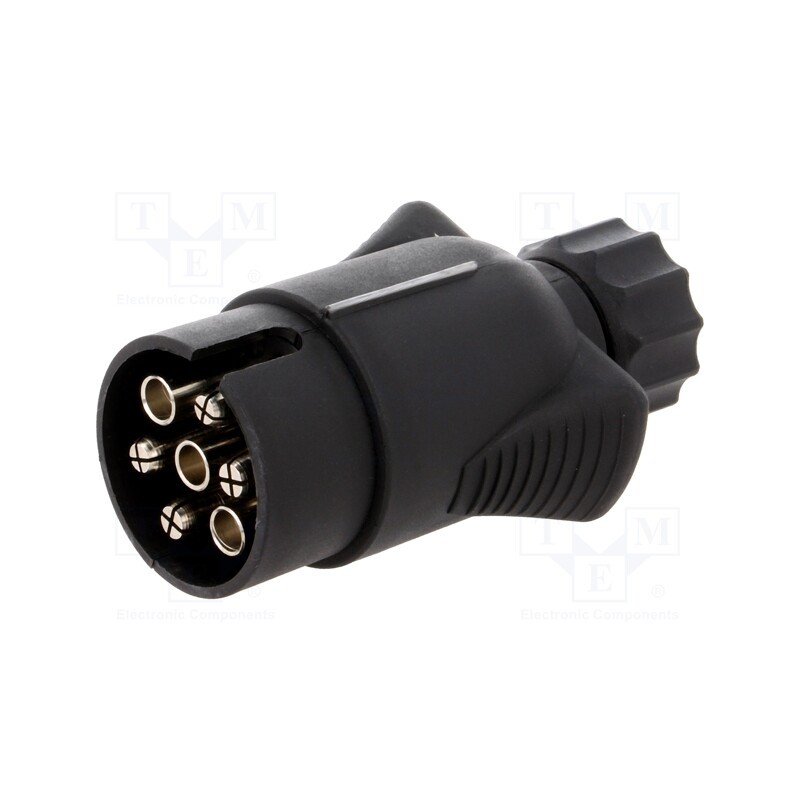 1 pcs x TESAT - W12-T7-21NI - Connector: automotive, plug, for cable, PIN: 7, screw terminal
