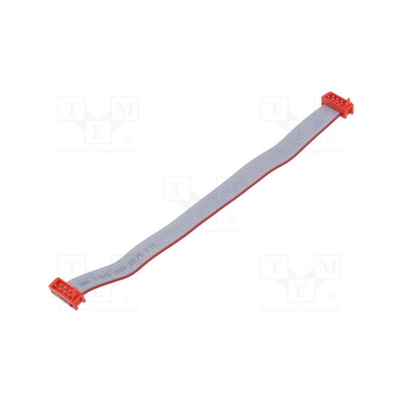 1 pcs x TE Connectivity - 2205062-2 - Cable: ribbon cable with connectors, PIN: 8, Layout: 2x4, plug