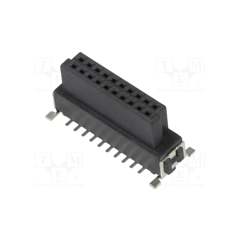 1 pcs x ADAM TECH - ESMC-F-20-SGS-SMT-B-PP-T/R - Connector: PCB to PCB, female, PIN: 20, 1.27mm, -55÷125°C, UL94V-0