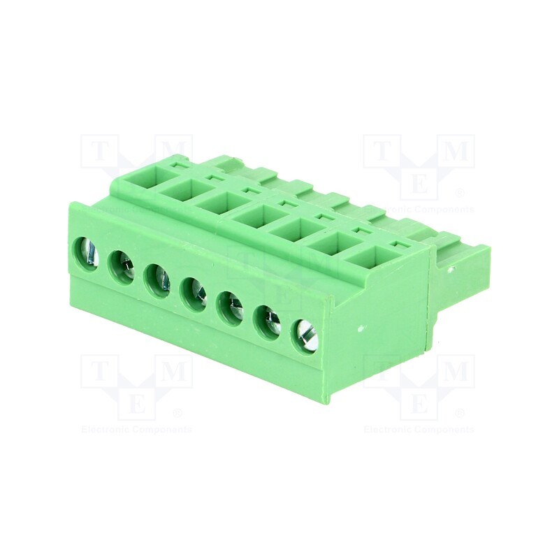 1 pcs x DEGSON ELECTRONICS - 2EDGKA-5.0-07P-14 - Pluggable terminal block, 5mm, ways: 7, angled, plug, female, green