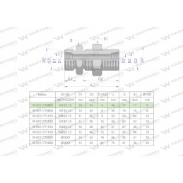 Metric hydraulic connector bb m12x1 5 06l 2 pcs