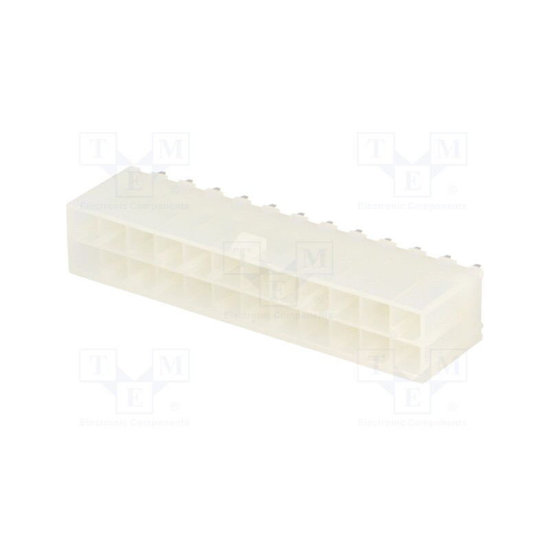 1 pcs x MOLEX - 39281243 - Socket, wire-board, male, Mini-Fit Jr, 4.2mm, PIN: 24, THT, 9A