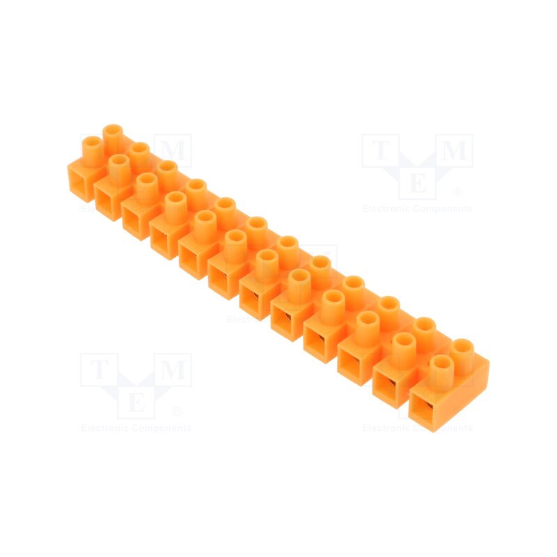 1 pcs x PLASTROL - W-97749 - Terminal block, screw terminal, 16mm2, 230V, ways: 12, orange