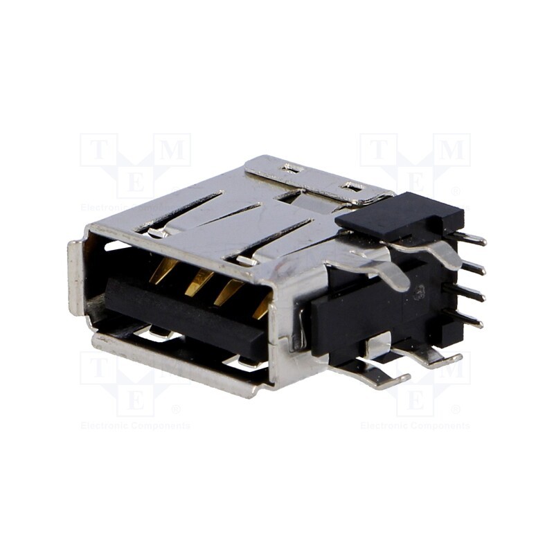 1 pcs x MOLEX - 673298000 - Socket, USB A, on PCBs, THT, PIN: 4, side,angled 90°, USB 2.0