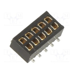 1 pcs x HARWIN - M50-3150542 - 5+5 Pos. Female DIL Vertical SMT Conn.