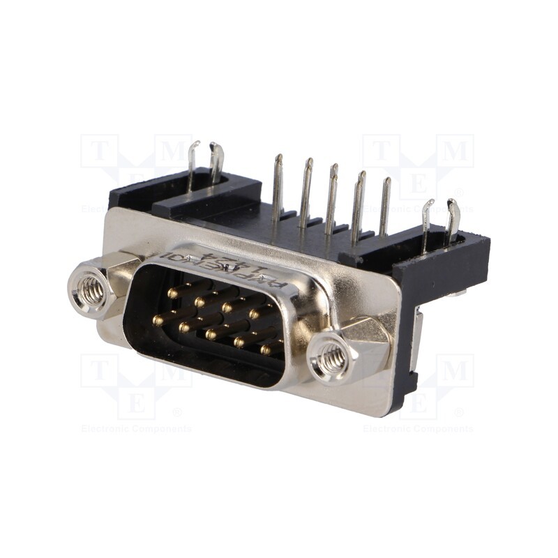 1 pcs x Amphenol Communications Solutions - L717SDE09P1ACH4F - D-Sub, PIN: 9, socket, male, angled 90°, THT, Contacts: brass, 5A