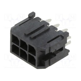 1 pcs x MOLEX - 430450625 - Socket, wire-board, male, Micro-Fit 3.0, 3mm, PIN: 6, Layout: 2x3