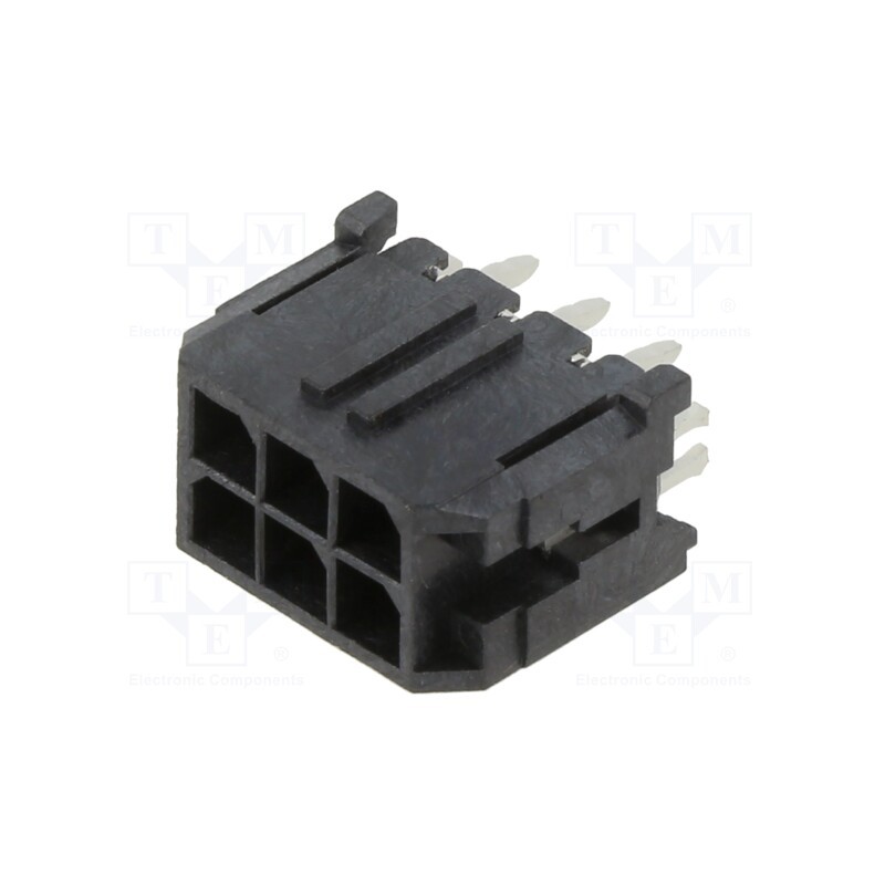 1 pcs x MOLEX - 430450625 - Socket, wire-board, male, Micro-Fit 3.0, 3mm, PIN: 6, Layout: 2x3
