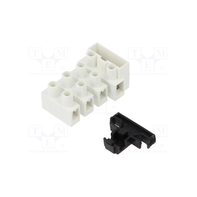 1 pcs x BM GROUP - BM974 - Terminal block, screw terminal, 2.5mm2, 450V, ways: 4, terminals: 8