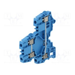 1 pcs x TE Connectivity - 1SNK505220R0000 (ZS4-D2-BL) - Splice terminal: rail, 0.2÷4mm2, ways: 2, terminals: 4, blue, SNK