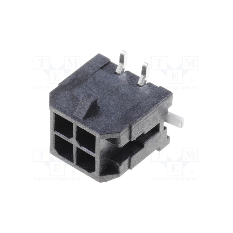 1 pcs x MOLEX - 430450418 - Socket, wire-board, male, Micro-Fit 3.0, 3mm, PIN: 4, SMT, 5A, tinned