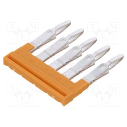 1 pcs x WEIDMu00dcLLER - 1527620000 ZQV 2.5N/5 - Comb bridge, ways: 5, orange, A series