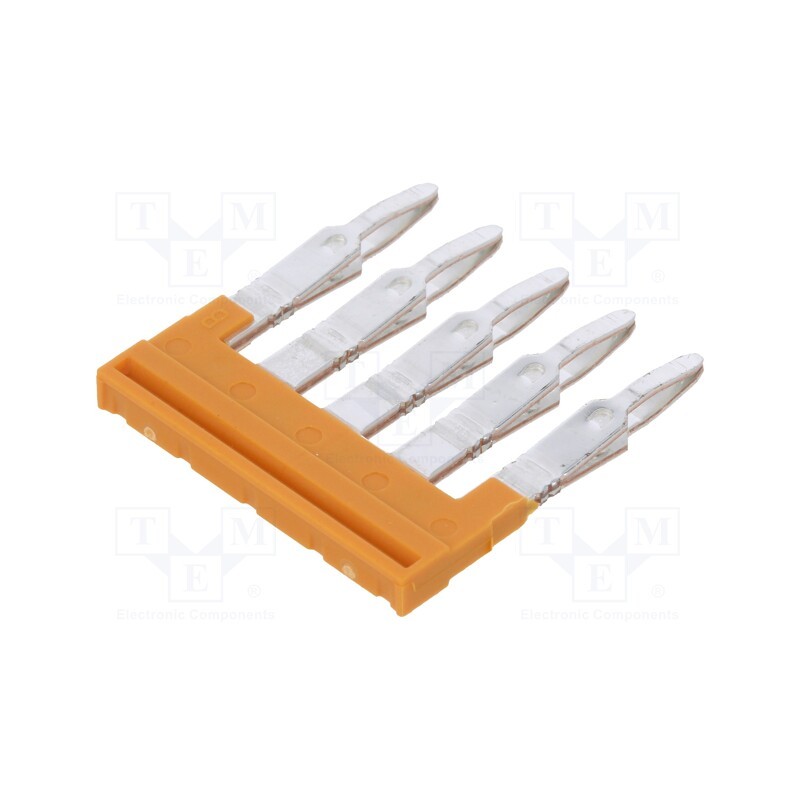 1 pcs x WEIDMu00dcLLER - 1527620000 ZQV 2.5N/5 - Comb bridge, ways: 5, orange, A series