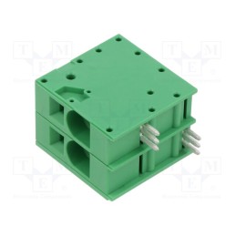 1 pcs x ADAM TECH - EB167A-02-H - PCB terminal block, Contacts ph: 10mm, ways: 2, angled 90°, green
