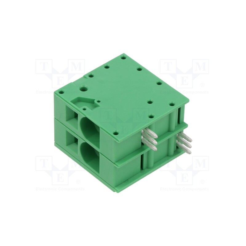 1 pcs x ADAM TECH - EB167A-02-H - PCB terminal block, Contacts ph: 10mm, ways: 2, angled 90°, green