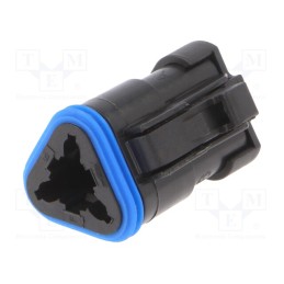 1 pcs x BULGIN - PX0105S03BK - Connector: wire-wire, PX0, female, plug, for cable, PIN: 3, black