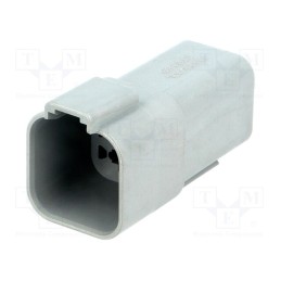 1 pcs x AMPHENOL - AT04-6P - Connector: wire-wire, AT, male, plug, for cable, PIN: 6, grey, IP67