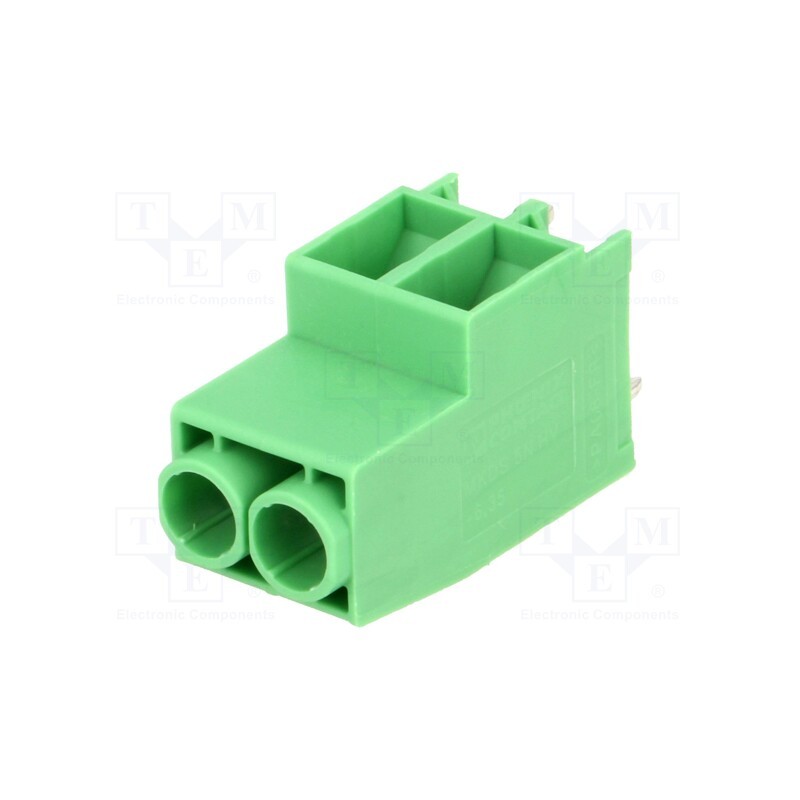 1 pcs x PHOENIX CONTACT - MKDS 5N HV/ 2-ZB-6,35 1777545 - PCB terminal block, angled 90°, 6.35mm, ways: 2, on PCBs, 0.2÷4mm2
