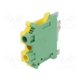 1 pcs x DEGSON ELECTRONICS - PC10-PE-01P-1Y-00AH - Splice terminal: rail, 0.2÷10mm2, ways: 1, terminals: 2, PC, Ht: 46mm
