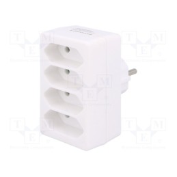 1 pcs x LOGILINK - LPS220 - Connector: AC supply, splitter, Type: Euro,child protection