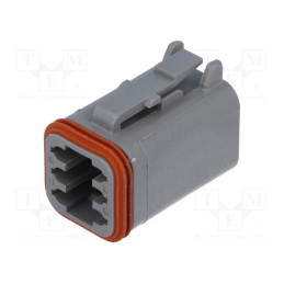 1 pcs x DEUTSCH - DT06-6S - Connector: wire-wire, DT, female, plug, for cable, PIN: 6, grey, IP68