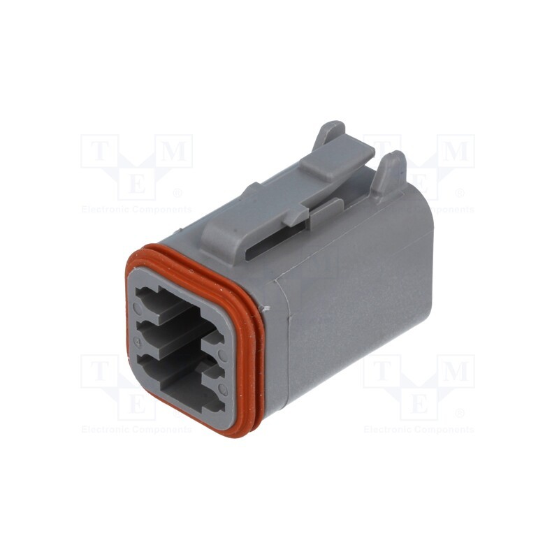 1 pcs x DEUTSCH - DT06-6S - Connector: wire-wire, DT, female, plug, for cable, PIN: 6, grey, IP68