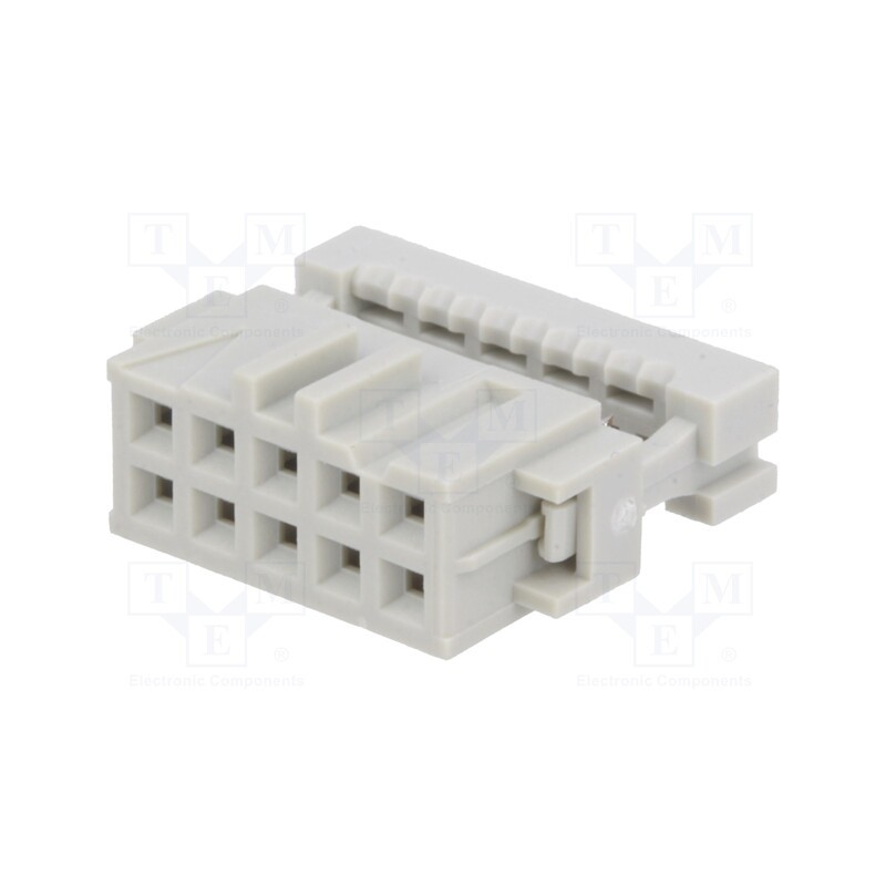 1 pcs x TE Connectivity - 1-215911-0 - Plug, IDC, female, PIN: 10, IDC, for ribbon cable, 1.27mm, grey