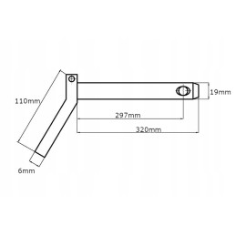 Pin with handle 19x332 mm