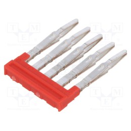 1 pcs x WEIDMu00dcLLER - 1985710000 ZQV 1.5N/5 RD - Comb bridge, ways: 5, red, A series