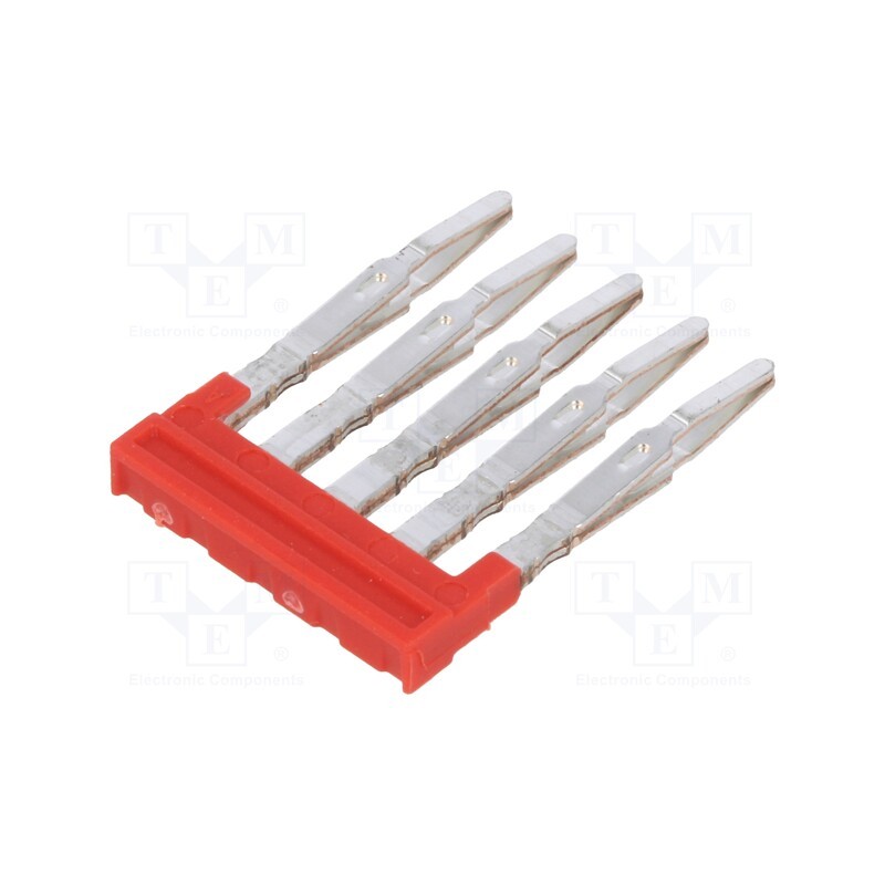 1 pcs x WEIDMu00dcLLER - 1985710000 ZQV 1.5N/5 RD - Comb bridge, ways: 5, red, A series