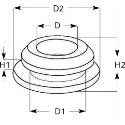Cable entry 7x10x1 3 mm closed