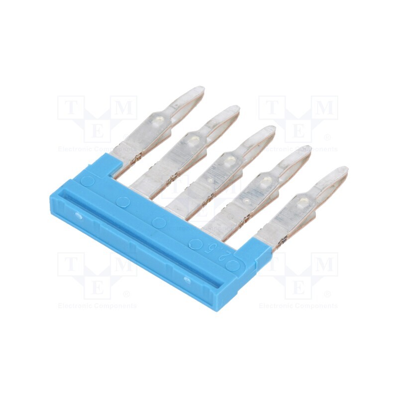 1 pcs x WEIDMu00dcLLER - 1527790000 ZQV 2.5N/5 BL - Comb bridge, ways: 5, blue, A series