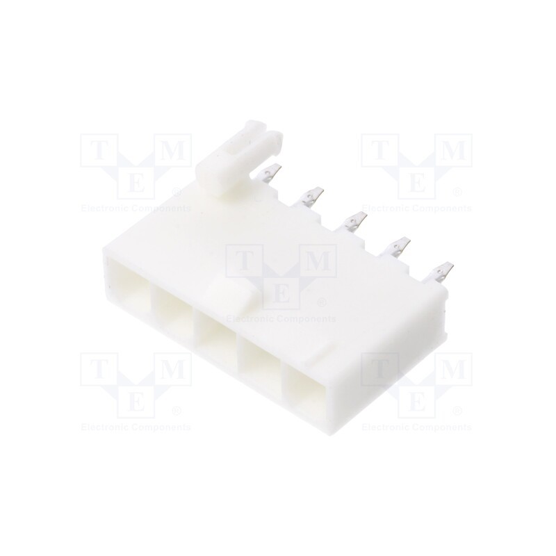 1 pcs x MOLEX - 39302050 - Socket, wire-board, male, Mini-Fit Jr, 4.2mm, PIN: 5, THT, PCB snap