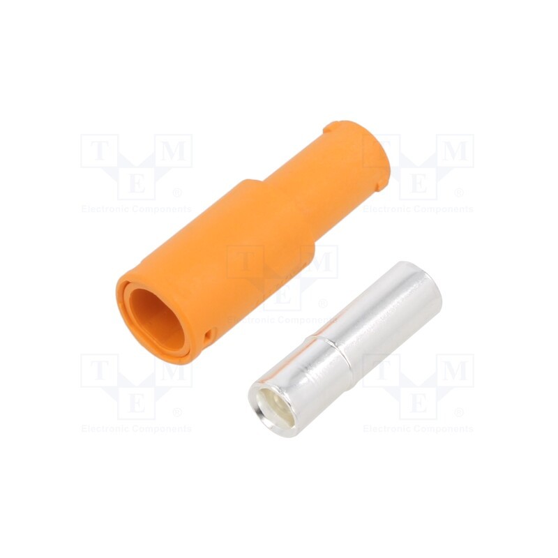 1 pcs x AMASS - LCA60-F - Plug, DC supply, LC, female, PIN: 1, for cable, soldering, orange