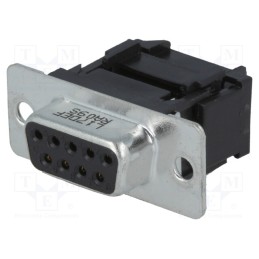 1 pcs x Amphenol Communications Solutions - L17DEFRA09S - D-Sub, PIN: 9, plug, female, for ribbon cable, IDC, 5A, 250V, 20mΩ