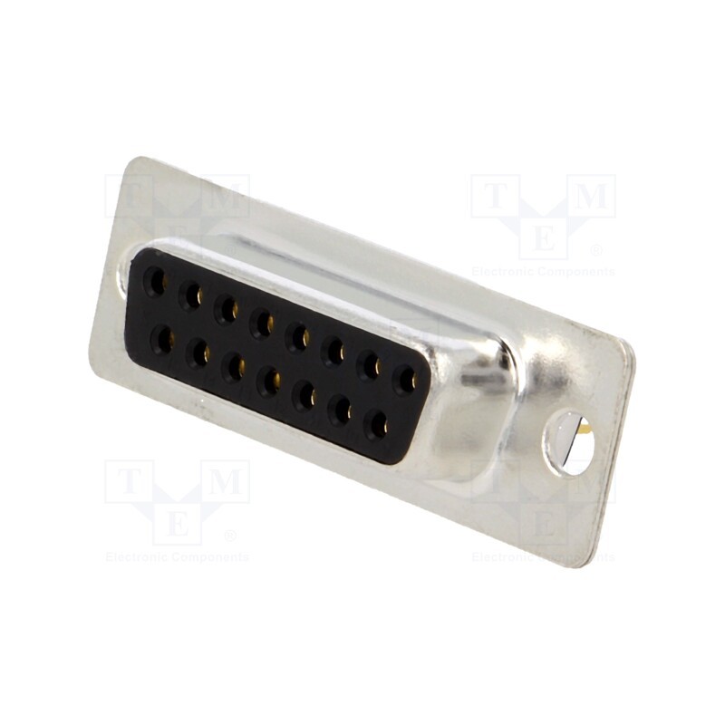 1 pcs x MH CONNECTORS - MHDD15-F-T-B-M - D-Sub, PIN: 15, socket, female, on PCBs, straight, THT, 5A, -55÷105°C