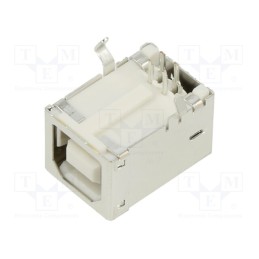 1 pcs x MOLEX - 670689001 - Socket, USB B, on PCBs, THT, PIN: 4, angled 90°, shielded, USB 2.0