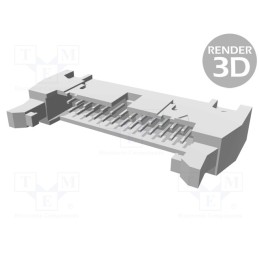 1 pcs x HARTING - 9185266904 - Socket, IDC, male, PIN: 26, straight, with long latch, THT, 2.54mm