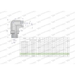 Hydraulic adjustable elbow m30x2 x3 4 Warynski