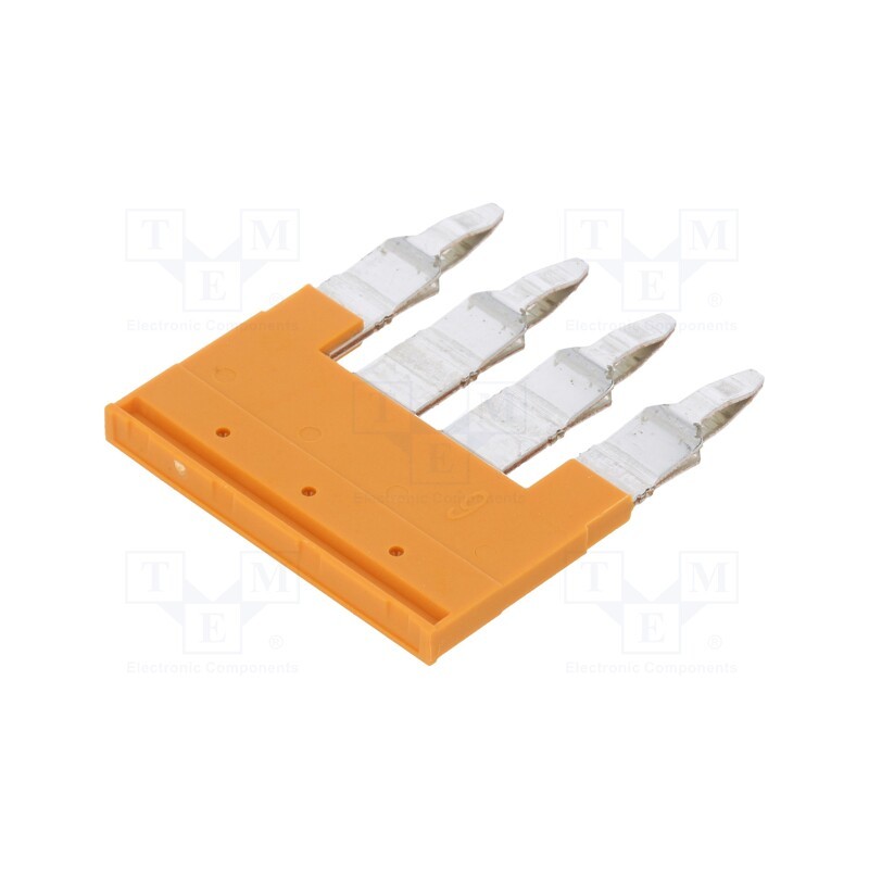 1 pcs x WEIDMu00dcLLER - 1985780000 ZQV 6N/4 - Comb bridge, ways: 4, orange, A series