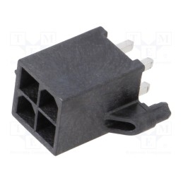 1 pcs x MOLEX - 462070004 - Socket, wire-board, male, Mini-Fit Jr, 4.2mm, PIN: 4, Glow-Wire, THT