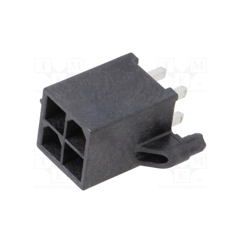 1 pcs x MOLEX - 462070004 - Socket, wire-board, male, Mini-Fit Jr, 4.2mm, PIN: 4, Glow-Wire, THT