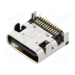 1 pcs x MOLEX - 221610-0001 - Socket, USB C, on PCBs, SMT, PIN: 24, horizontal, USB 3.1, 5A, reel