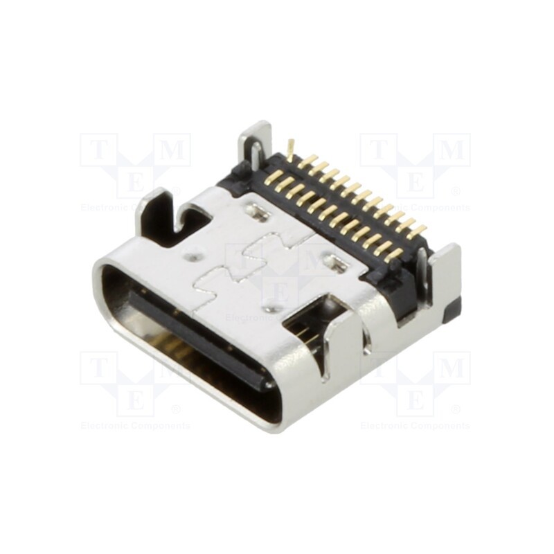 1 pcs x MOLEX - 221610-0001 - Socket, USB C, on PCBs, SMT, PIN: 24, horizontal, USB 3.1, 5A, reel