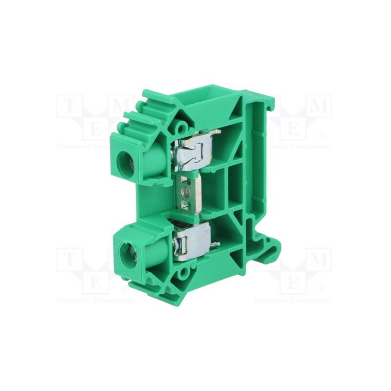 1 pcs x POKu00d3J - A11-A435 - Splice terminal: rail, 0.5÷16mm2, ways: 1, terminals: 2, green, TS35
