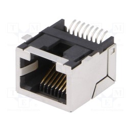 1 pcs x Amphenol Communications Solutions - RJLSE4118101T - Socket, RJ45, PIN: 8, shielded, gold-plated, Layout: 8p8c, SMT